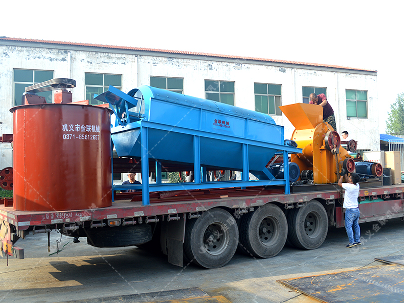 86雙級粉碎機生產線發貨圖片_發往廣西百色_破碎篩分金礦石